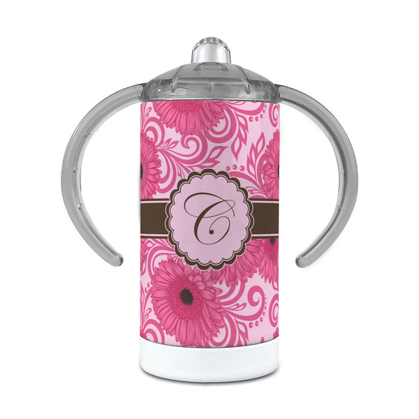 Custom Gerbera Daisy 12 oz Stainless Steel Sippy Cup (Personalized)