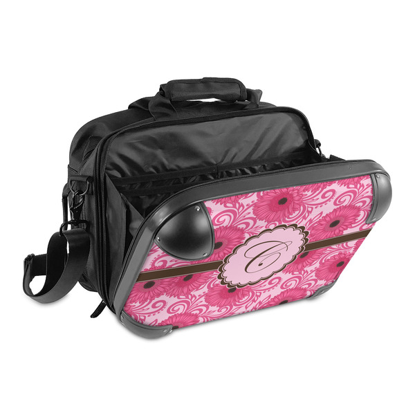 Gerbera Daisy 15" Hard Shell Briefcase - Open