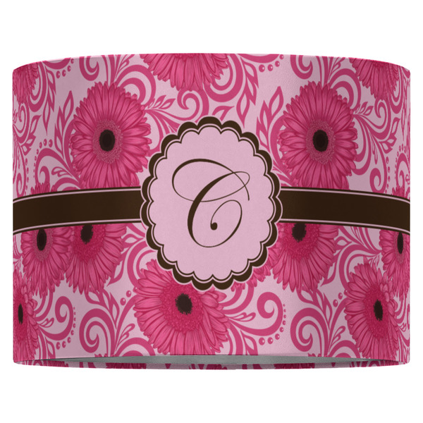 Gerbera Daisy 16" Drum Lampshade - FRONT (Fabric)