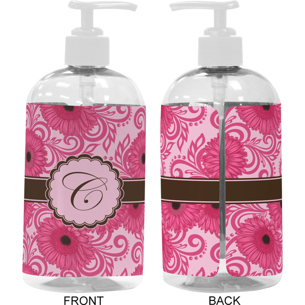 Gerbera Daisy 16 oz Plastic Liquid Dispenser- Approval- White