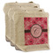 Gerbera Daisy 3 Reusable Cotton Grocery Bags - Front View