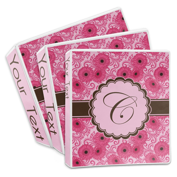 Custom Gerbera Daisy 3-Ring Binder (Personalized)