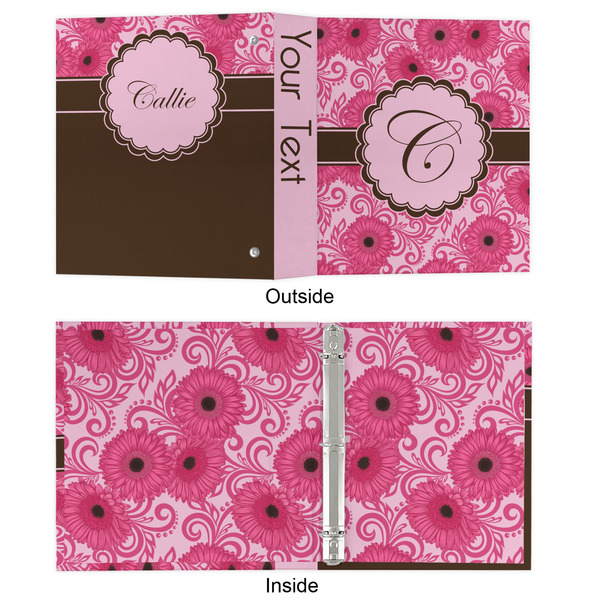 Gerbera Daisy 3 Ring Binders - Full Wrap - 1" - APPROVAL