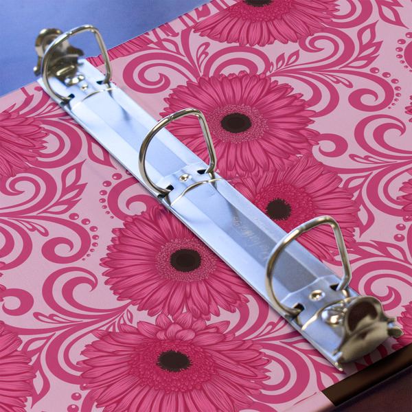 Gerbera Daisy 3 Ring Binders - Full Wrap - 1" - DETAIL