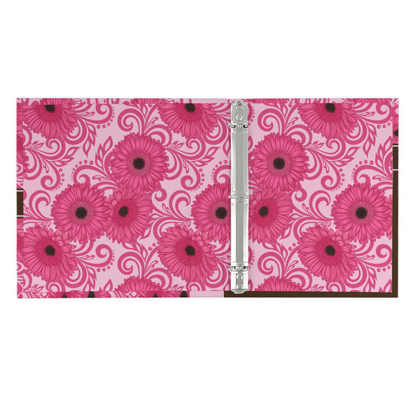 Gerbera Daisy 3 Ring Binders - Full Wrap - 1" - OPEN INSIDE