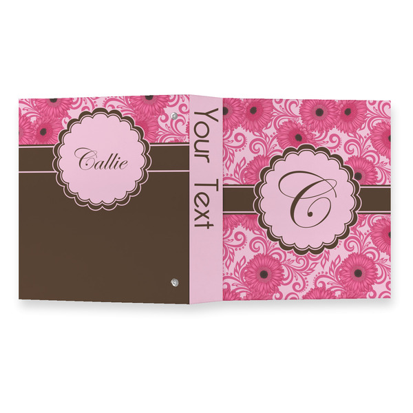 Gerbera Daisy 3 Ring Binders - Full Wrap - 1" - OPEN OUTSIDE