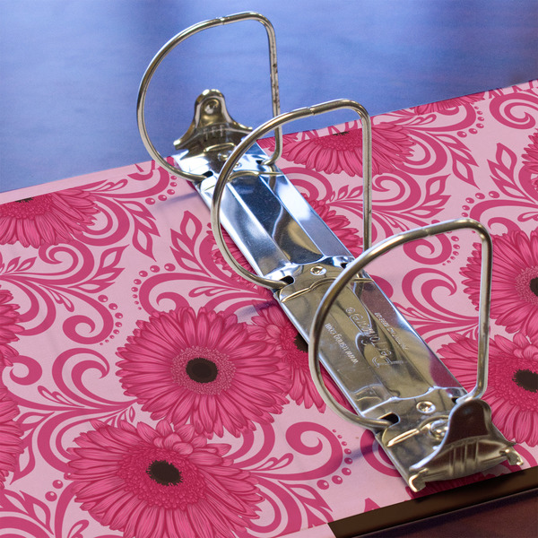 Gerbera Daisy 3 Ring Binders - Full Wrap - 3" - DETAIL
