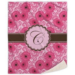 Gerbera Daisy Sherpa Throw Blanket - 60"x80" (Personalized)