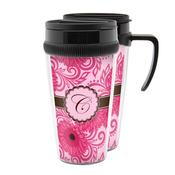 Custom Gerbera Daisy Acrylic Travel Mug (Personalized)