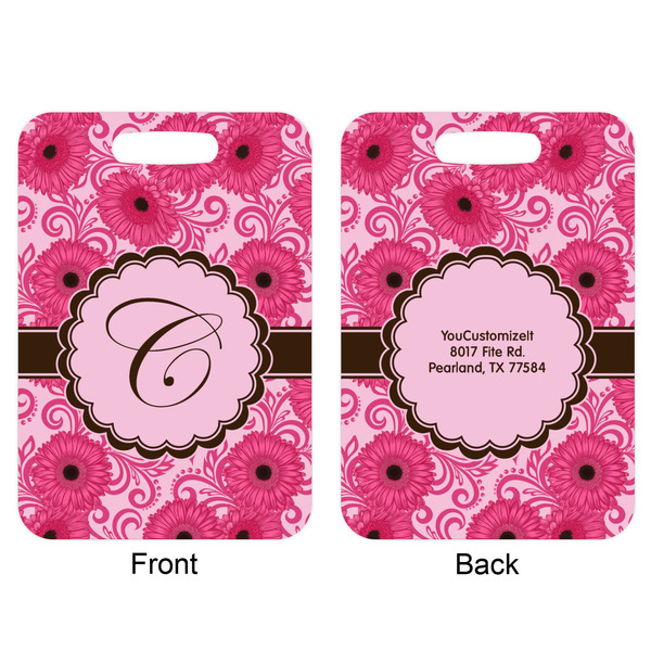 Gerbera Daisy Aluminum Luggage Tag (Front + Back)