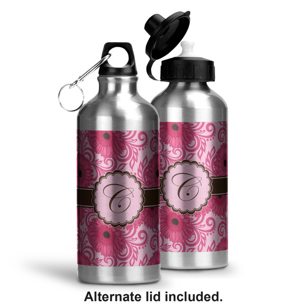 Gerbera Daisy Aluminum Water Bottle - Alternate lid options