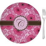 Gerbera Daisy 8" Glass Appetizer / Dessert Plates - Single or Set (Personalized)