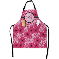 Gerbera Daisy Apron With Pockets w/ Initial