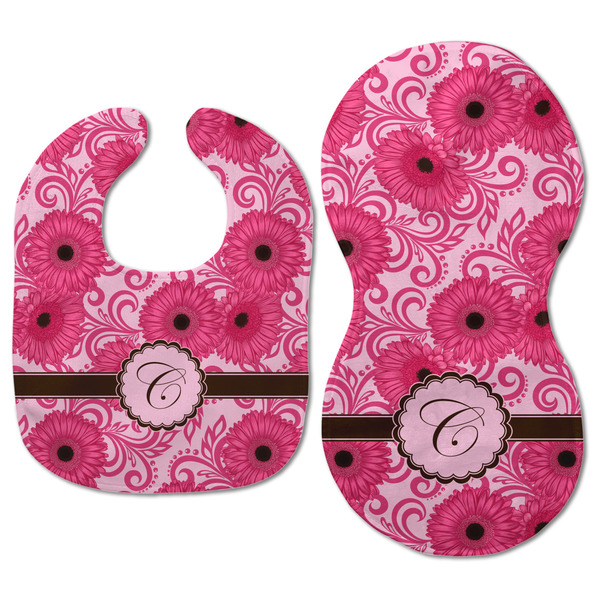Gerbera Daisy Baby Bib & Burp Set - Approval (new bib & burp)