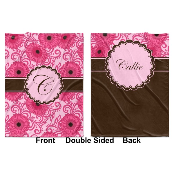 Gerbera Daisy Baby Blanket (Double Sided - Printed Front and Back)