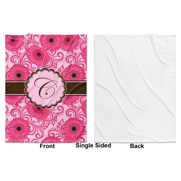 Gerbera Daisy Baby Blanket (Single Side - Printed Front, White Back)