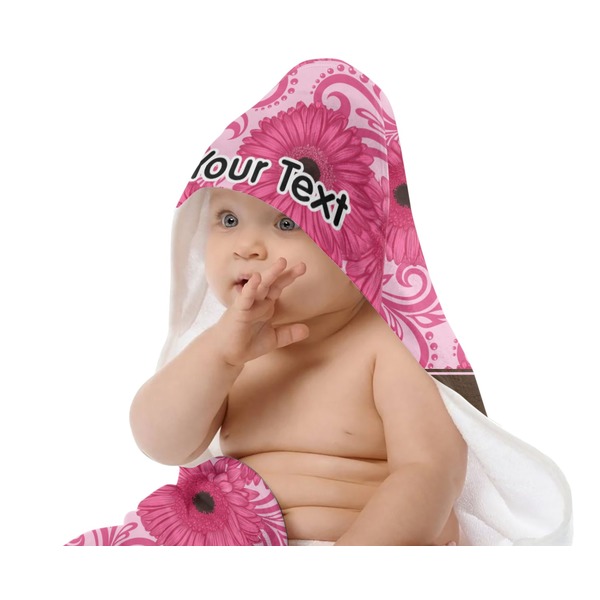 Gerbera Daisy Baby Hooded Towel on Child