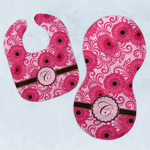 Gerbera Daisy Baby Bib & Burp Set w/ Initial