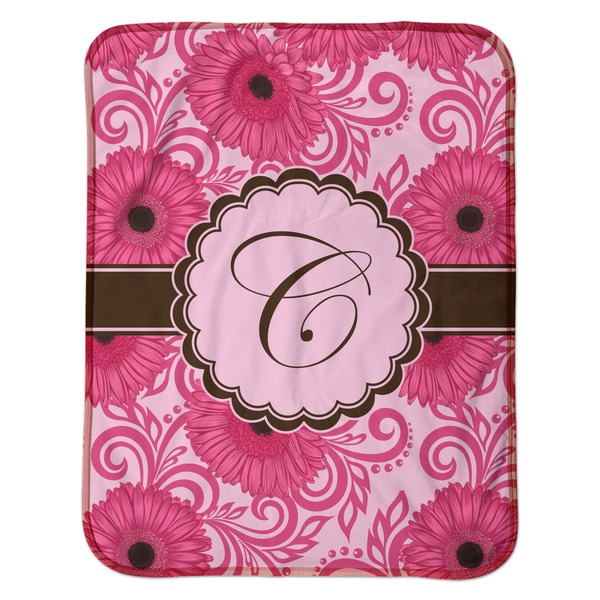 Gerbera Daisy Baby Sherpa Blanket - Flat