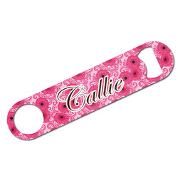 Gerbera Daisy Bar Bottle Opener w/ Initial