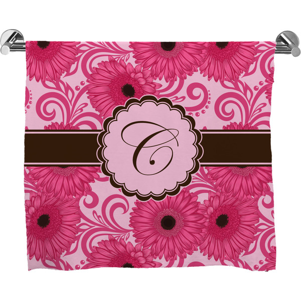 Custom Gerbera Daisy Bath Towel (Personalized)