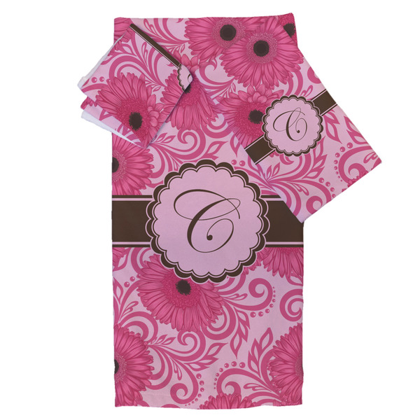 Custom Gerbera Daisy Bath Towel Set - 3 Pcs (Personalized)