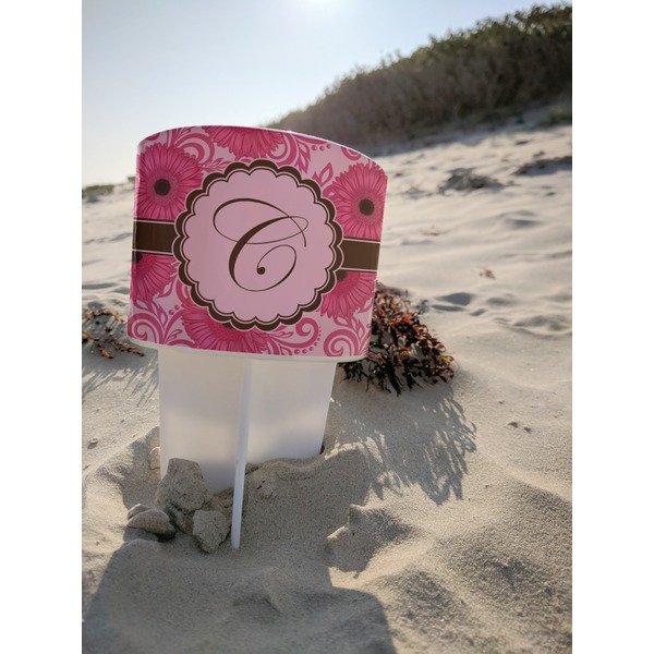 Gerbera Daisy Beach Spiker white on beach with sand