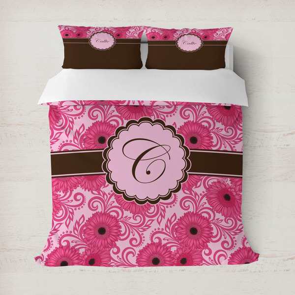 Custom Gerbera Daisy Duvet Cover Set - Full / Queen (Personalized)