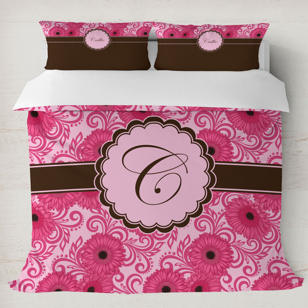 Custom Gerbera Daisy Duvet Cover Set - King (Personalized)
