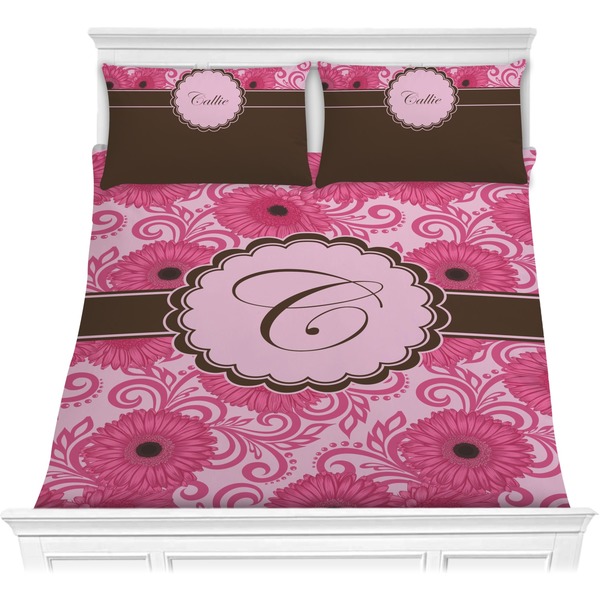 Custom Gerbera Daisy Comforter Set - Full / Queen (Personalized)