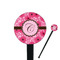Gerbera Daisy Black Plastic 7" Stir Stick - Round - Closeup