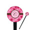 Gerbera Daisy 7" Round Plastic Stir Sticks - Black - Double Sided (Personalized)