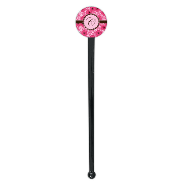Gerbera Daisy Black Plastic 7" Stir Stick - Round - Single Stick