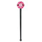 Gerbera Daisy Black Plastic 7" Stir Stick - Round - Single Stick