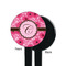 Gerbera Daisy Black Plastic 7" Stir Stick - Single Sided - Round - Front & Back