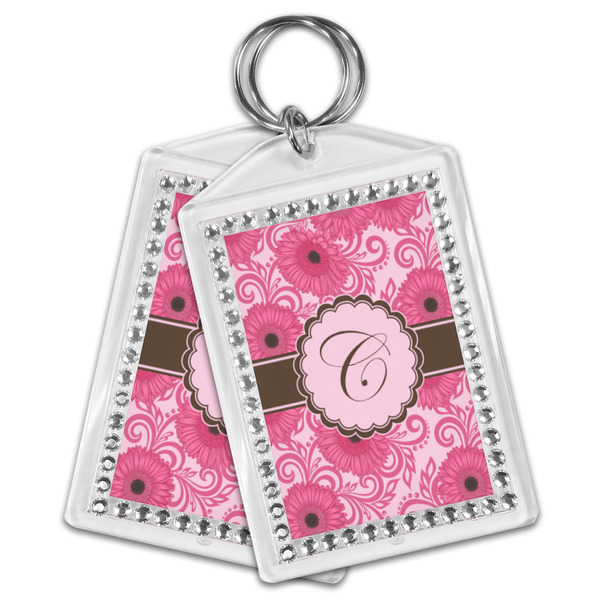 Gerbera Daisy Bling Keychain - MAIN