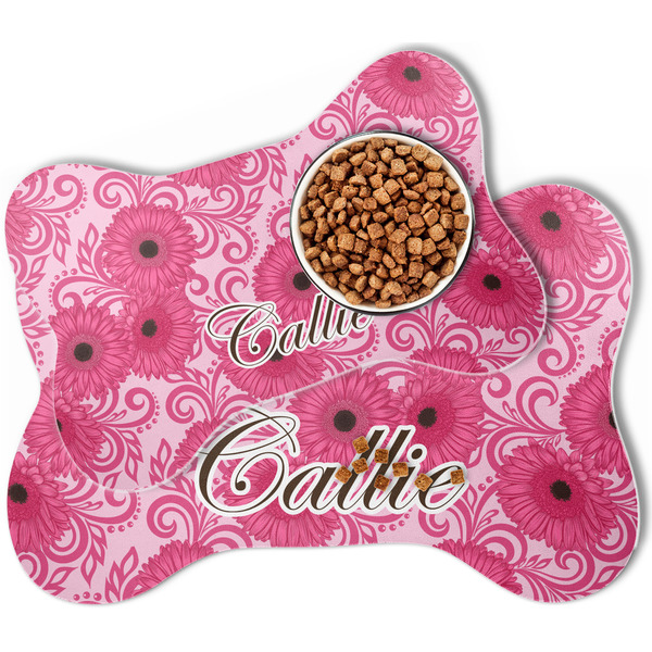 Gerbera Daisy Bone Shaped Dog Mats - MAIN
