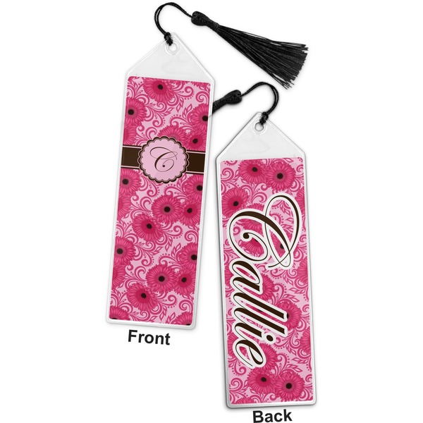 Gerbera Daisy Bookmark with tassel - Front and Back
