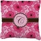 Gerbera Daisy Faux-Linen Throw Pillow 20" (Personalized)
