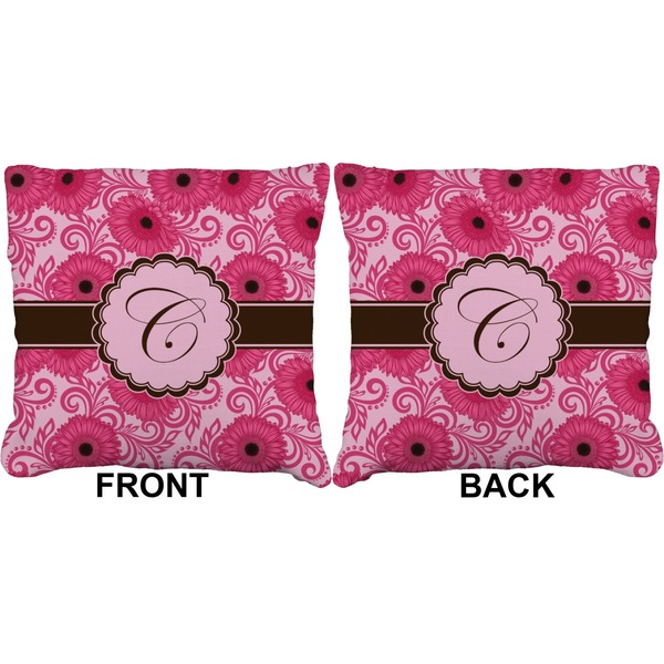 Gerbera Daisy Burlap Pillow Approval