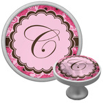 Gerbera Daisy Cabinet Knob (Silver) (Personalized)