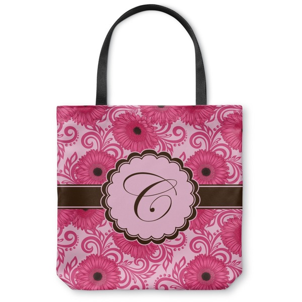 Custom Gerbera Daisy Canvas Tote Bag - Large - 18"x18" (Personalized)