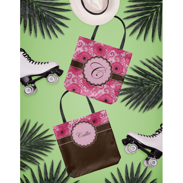 Gerbera Daisy Canvas Tote Lifestyle Front and Back