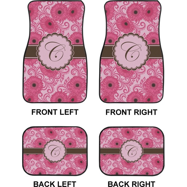 Gerbera Daisy Car Floor Mats Set (2F + 2B)