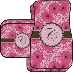 Gerbera Daisy Car Floor Mats Set - 2 Front & 2 Back (Personalized)