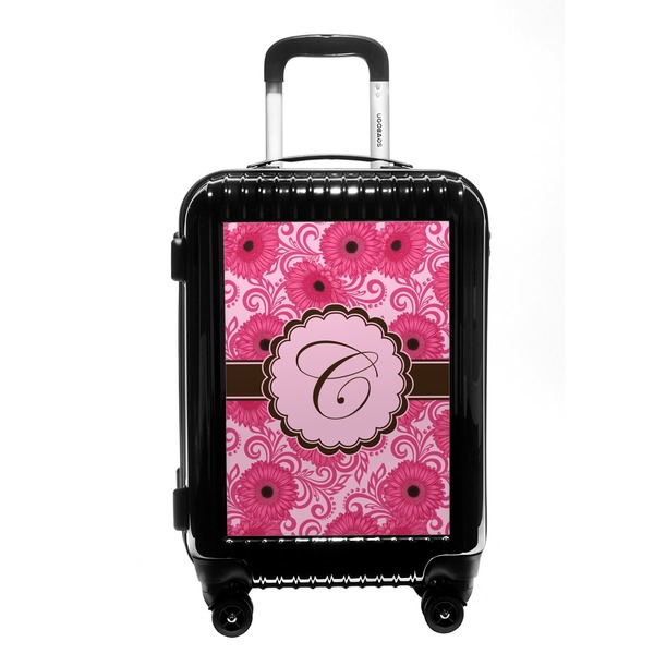 Custom Gerbera Daisy Carry On Hard Shell Suitcase (Personalized)