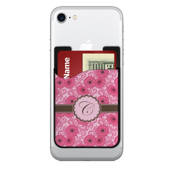 Custom Gerbera Daisy 2-in-1 Cell Phone Credit Card Holder & Screen Cleaner (Personalized)