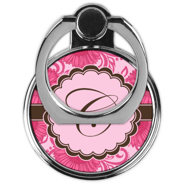 Gerbera Daisy Cell Phone Ring Stand & Holder - Front (Collapsed)