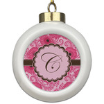 Gerbera Daisy Ceramic Ball Ornament (Personalized)