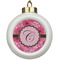 Gerbera Daisy Ceramic Ball Ornament (Personalized)